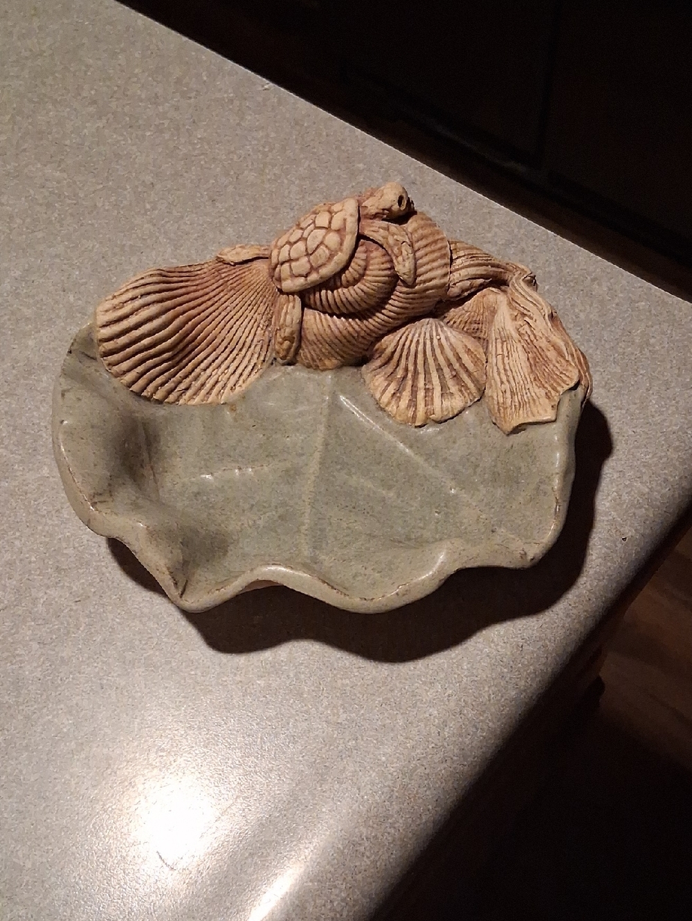 Leo And Karin Villaroman Pottery Trinket/soap Dish With Ocean Motif